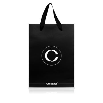 Cenzaa Luxe Papieren Draagtas met satijnen lint