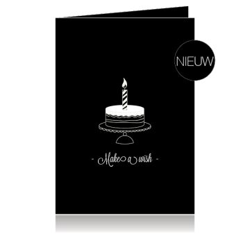 Cenzaa Dubbele Wenskaart \Make a Wish\""